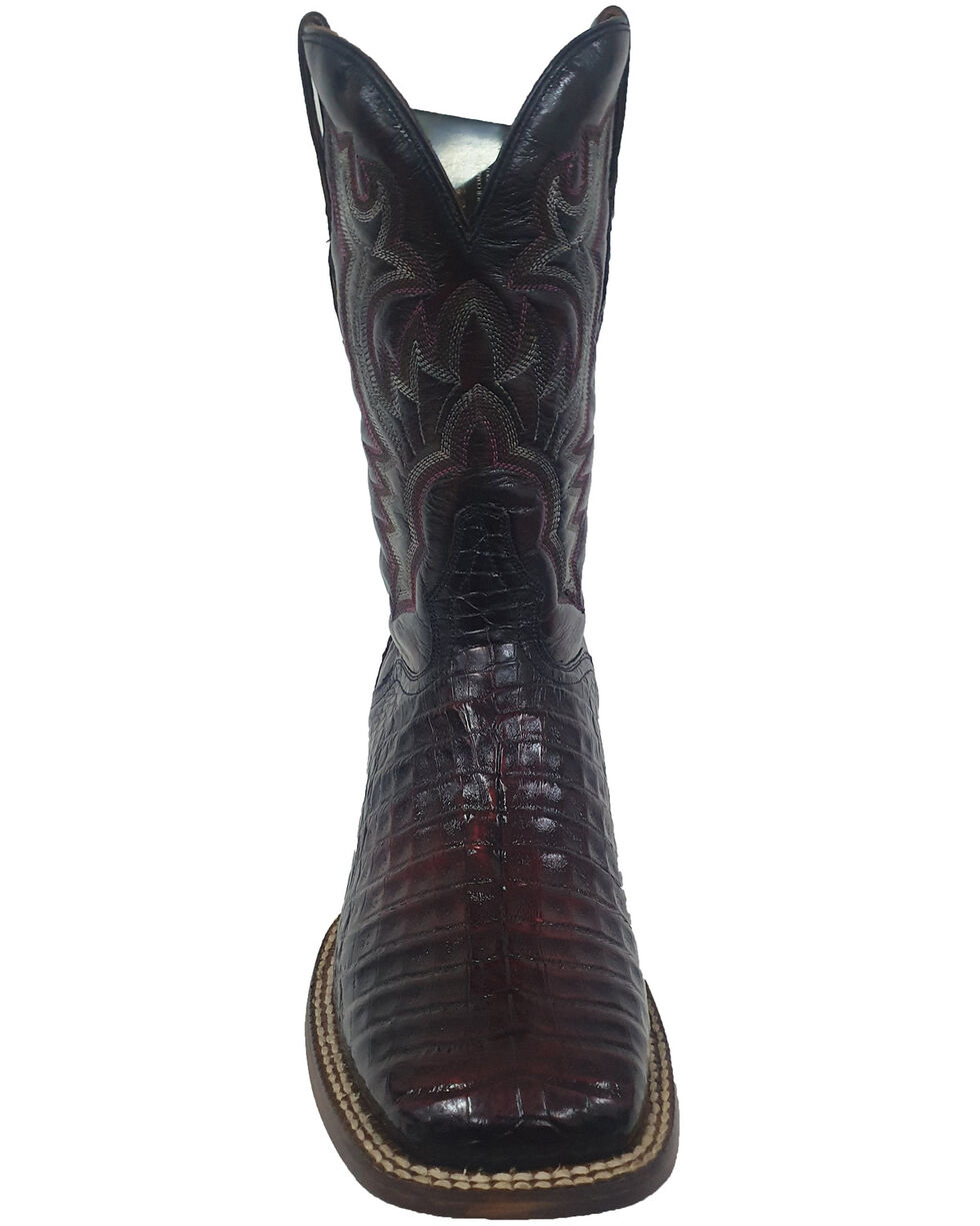 El Dorado Mens Handmade Caiman Cowboy Boot Wide Square Toe Ed2200 